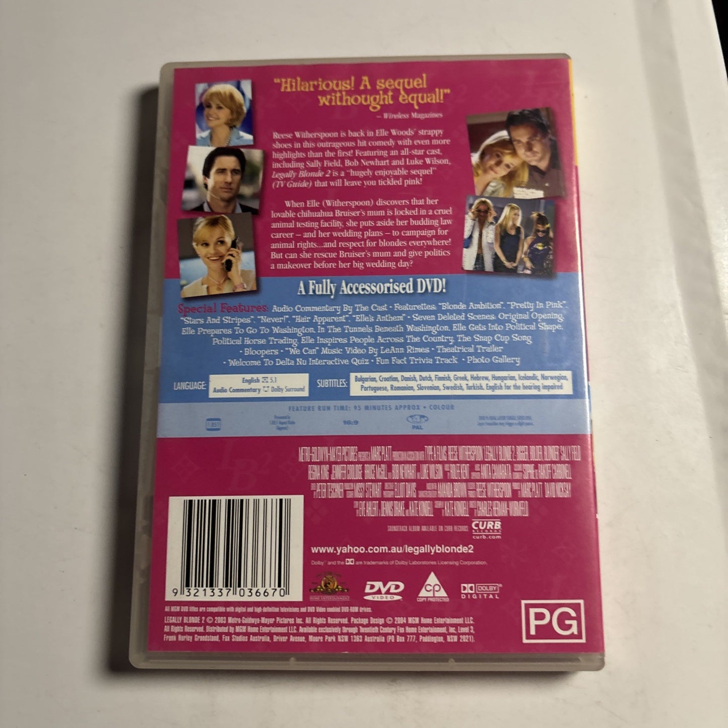Legally Blonde 2 - Special Edition (DVD, 2003) Reese Witherspoon Region 4