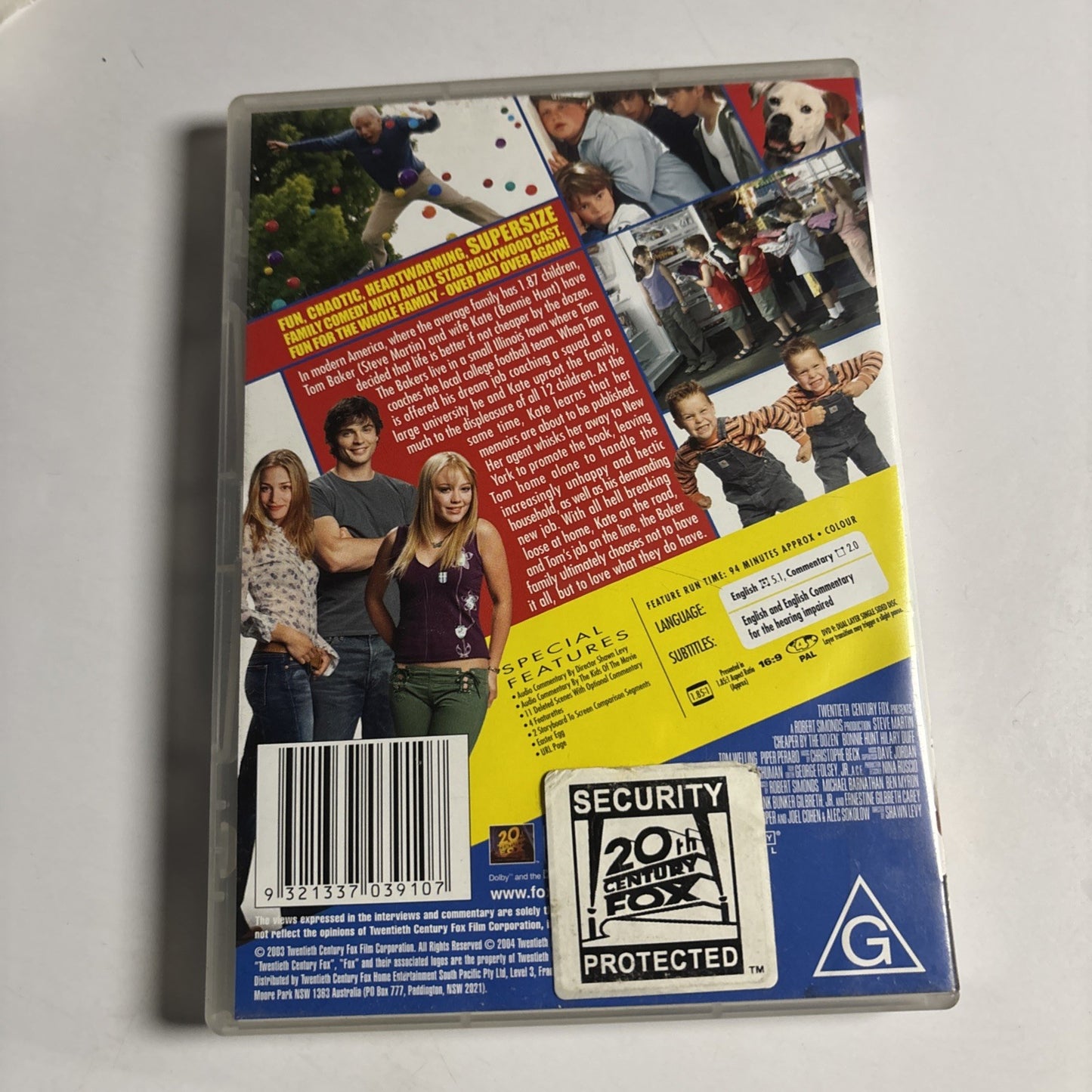 Cheaper by the Dozen (DVD, 2003) Steve Martin Region 4