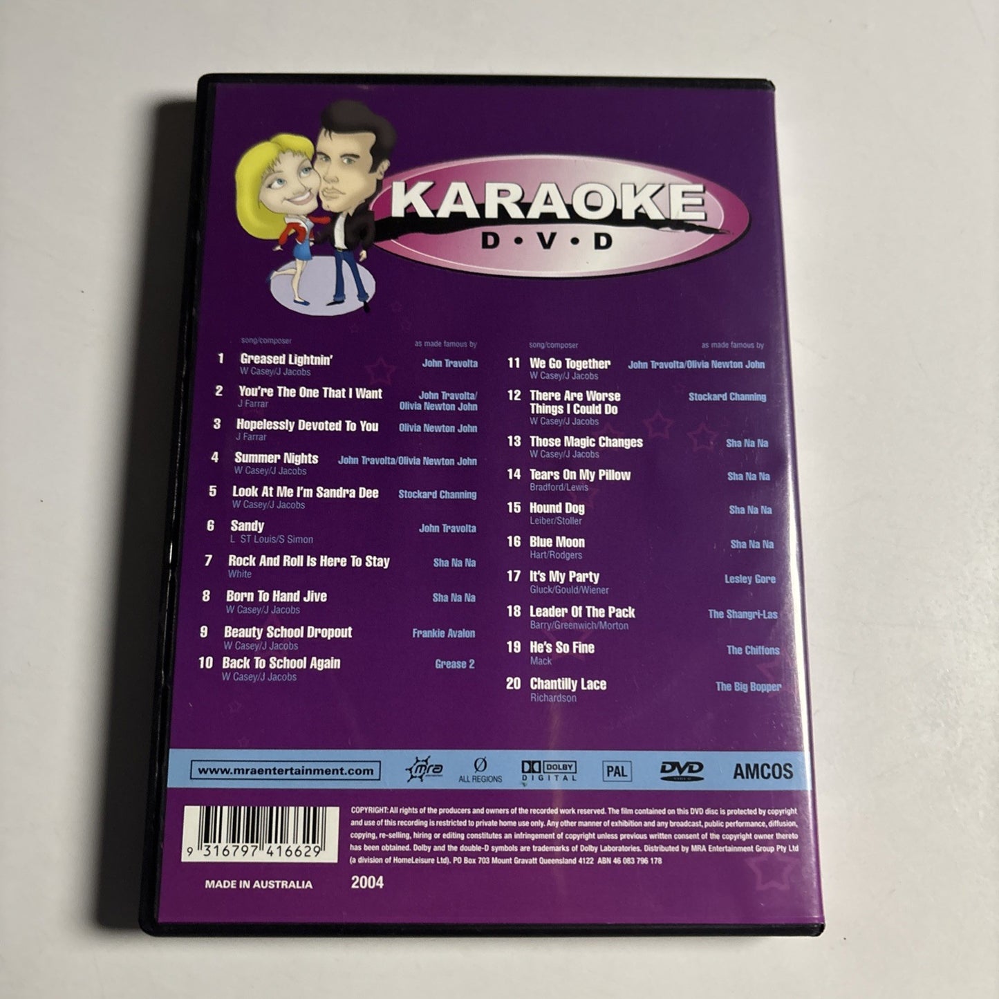 Karaoke - Grease & Rock 'N' Roll Hits (DVD) All Regions