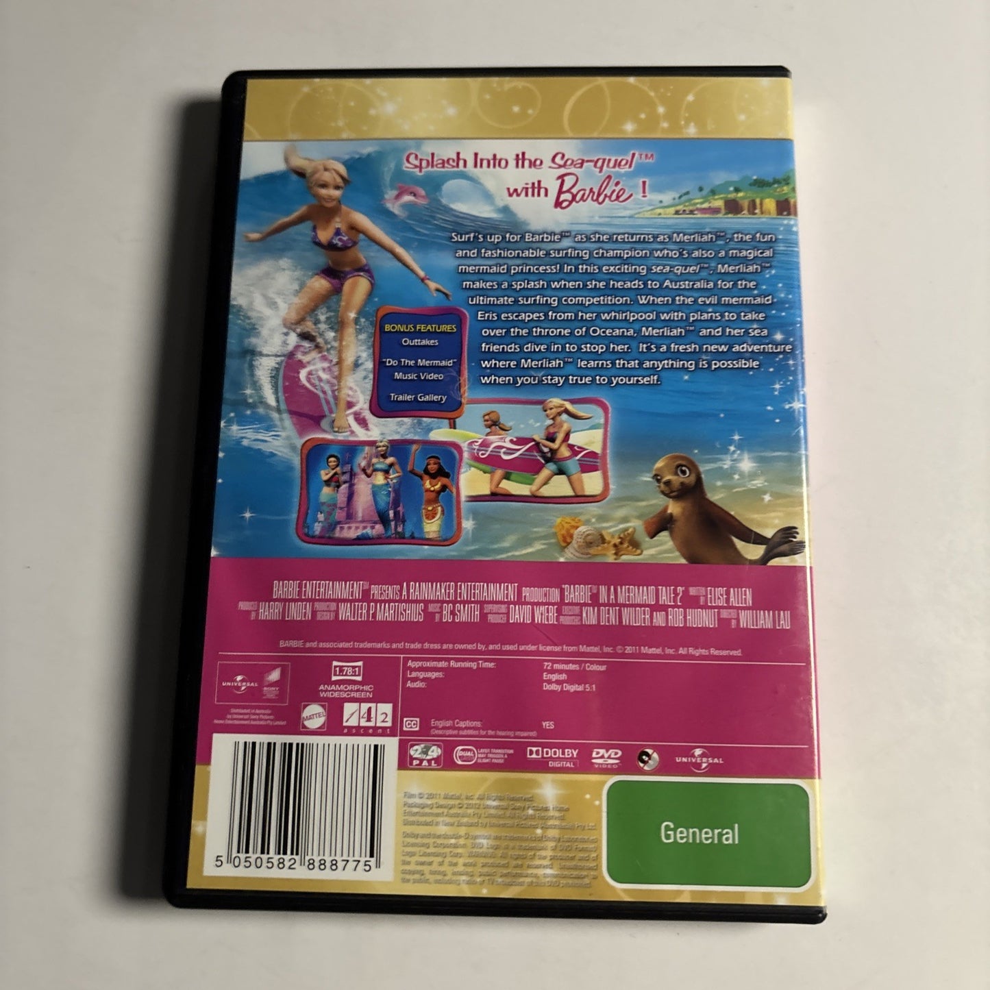 Barbie in a Mermaid Tale 2 (DVD, 2011) Region 4 &2