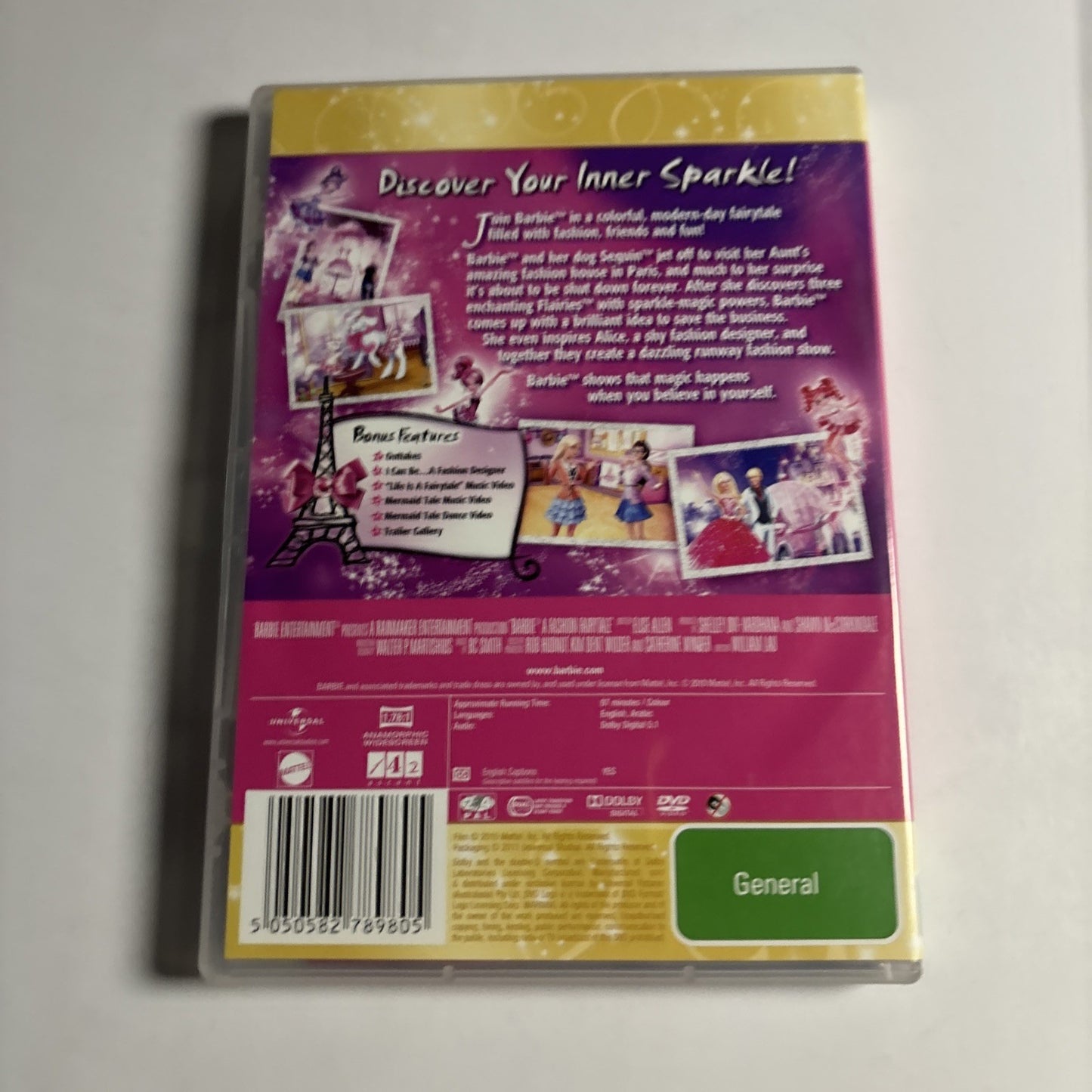 Barbie - A Fashion Fairytale (DVD, 2010) Region 4 &2