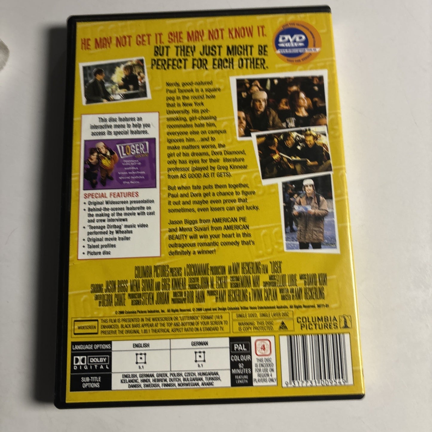 Loser (DVD, 2000) Jason Biggs, Mena Suvari Region 4