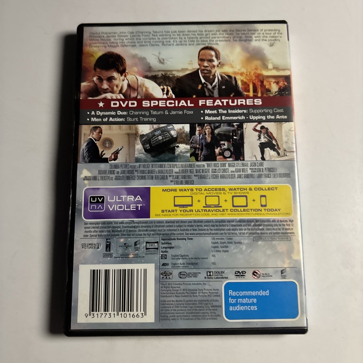 White House Down (DVD, 2013) Jamie Foxx, Channing Tatum Region 4 &2