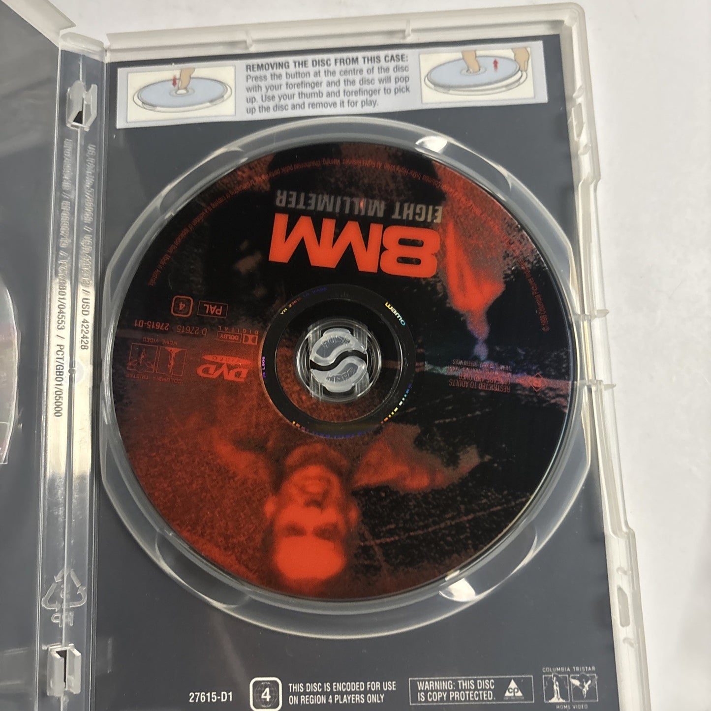 8 mm (DVD, 1999) Nicholas Cage Region 4