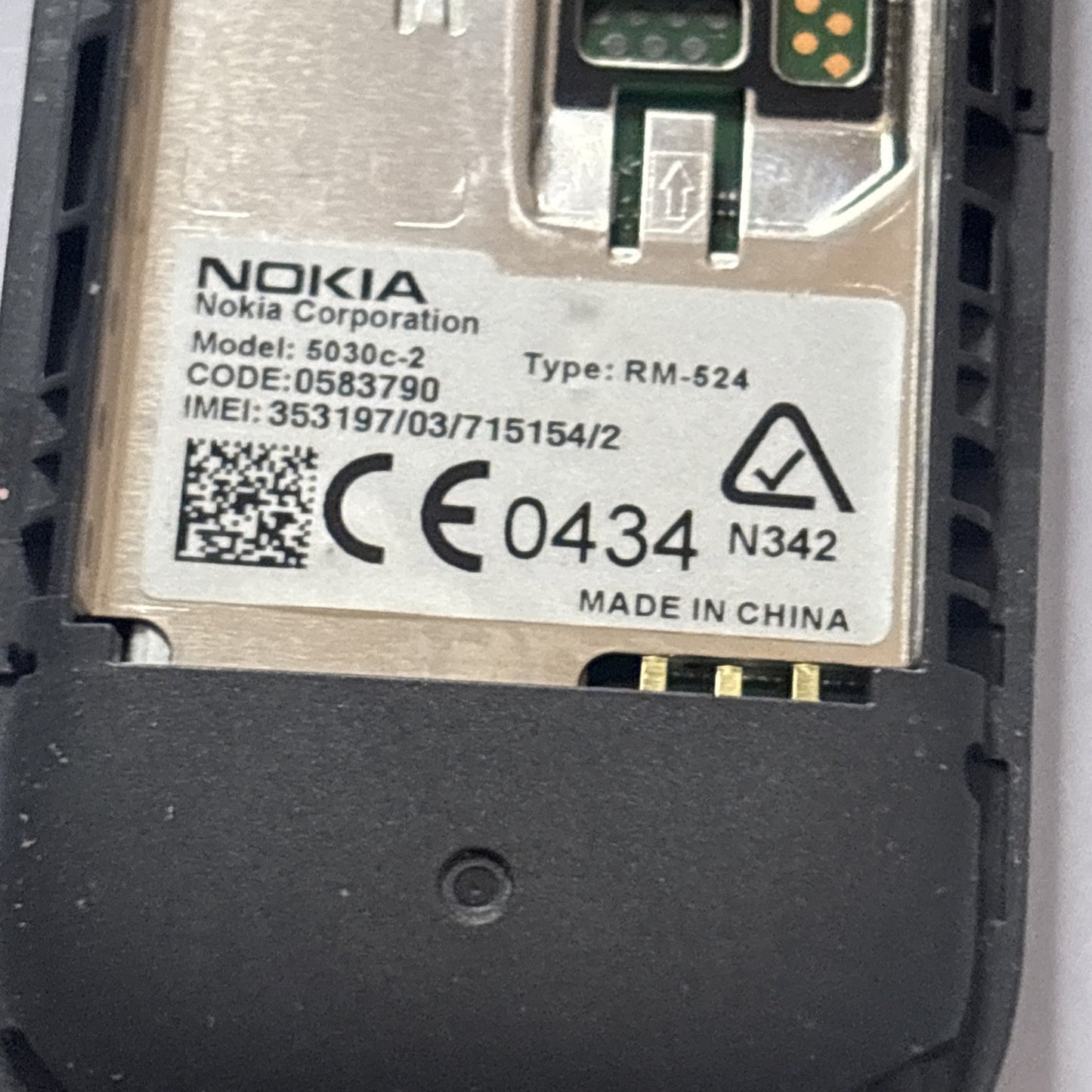 Nokia 5030c-2 Mobile Phone *For Parts Repair - Scratch Screen No Battery *