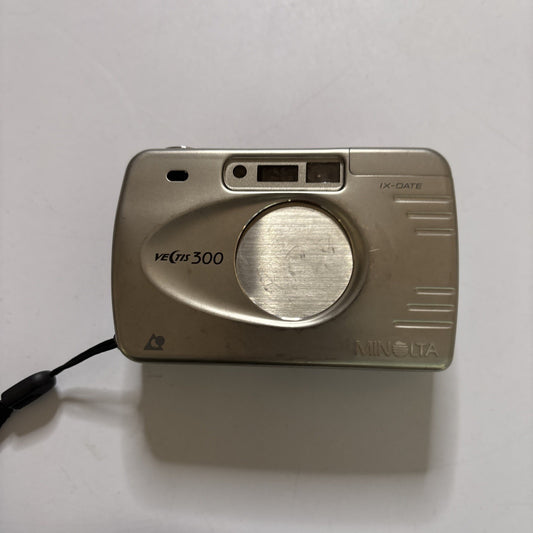 Minolta Vectis 300 IX-Date APS Film Camera *For Parts - Untested*