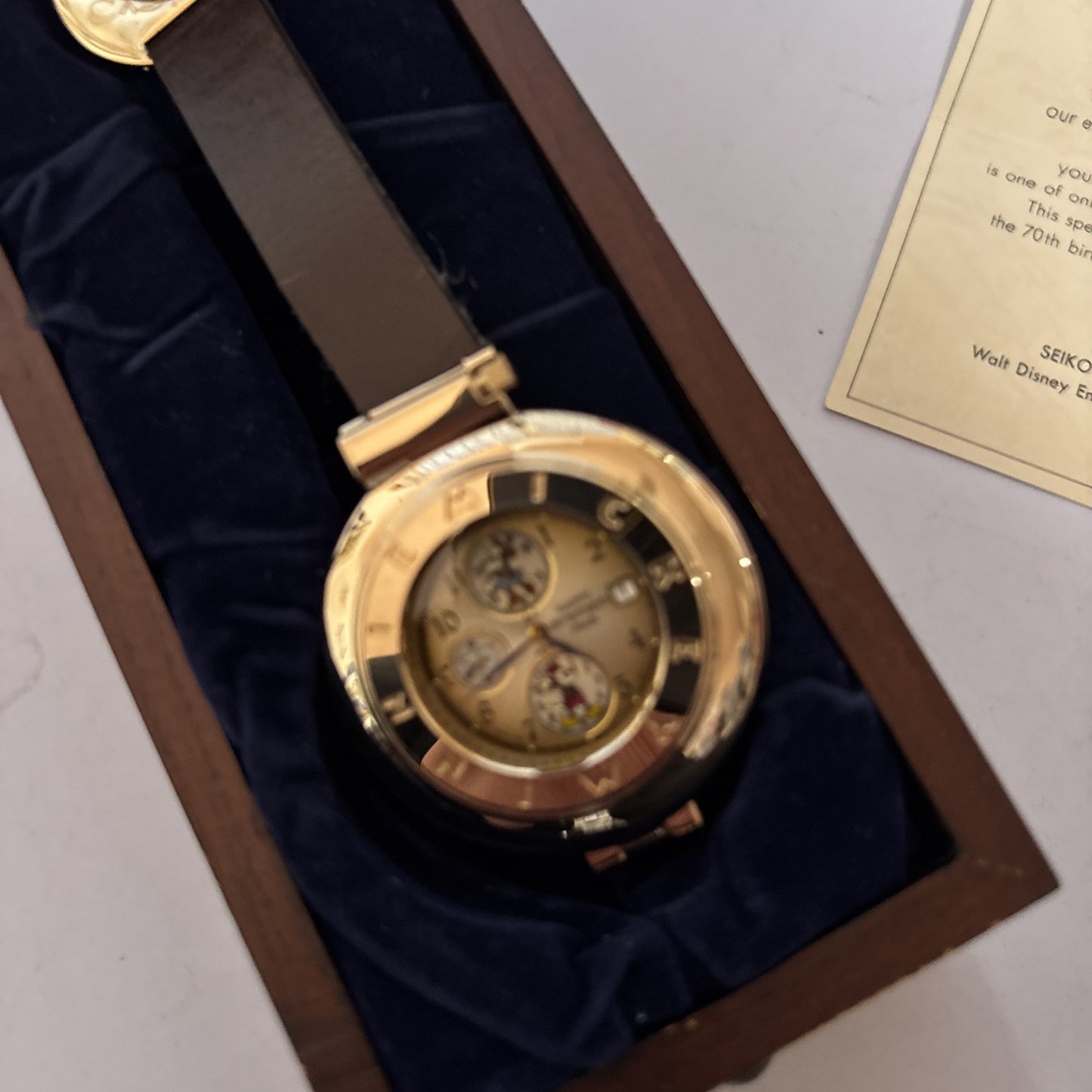 Seiko Disney Character Watch 8th Edition Mickey & Minnie Happy 70th Year 1998