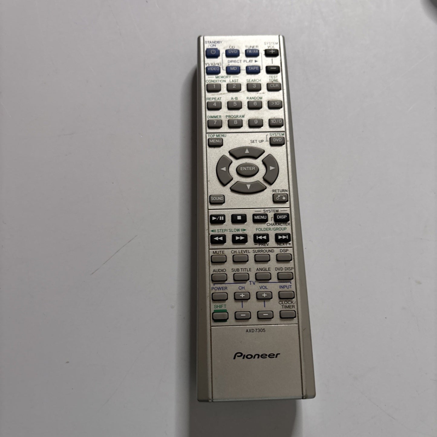 Genuine Pioneer AXD7305 Remote Control *Missing Battery Lid* S-DV77SW S-DV77SW