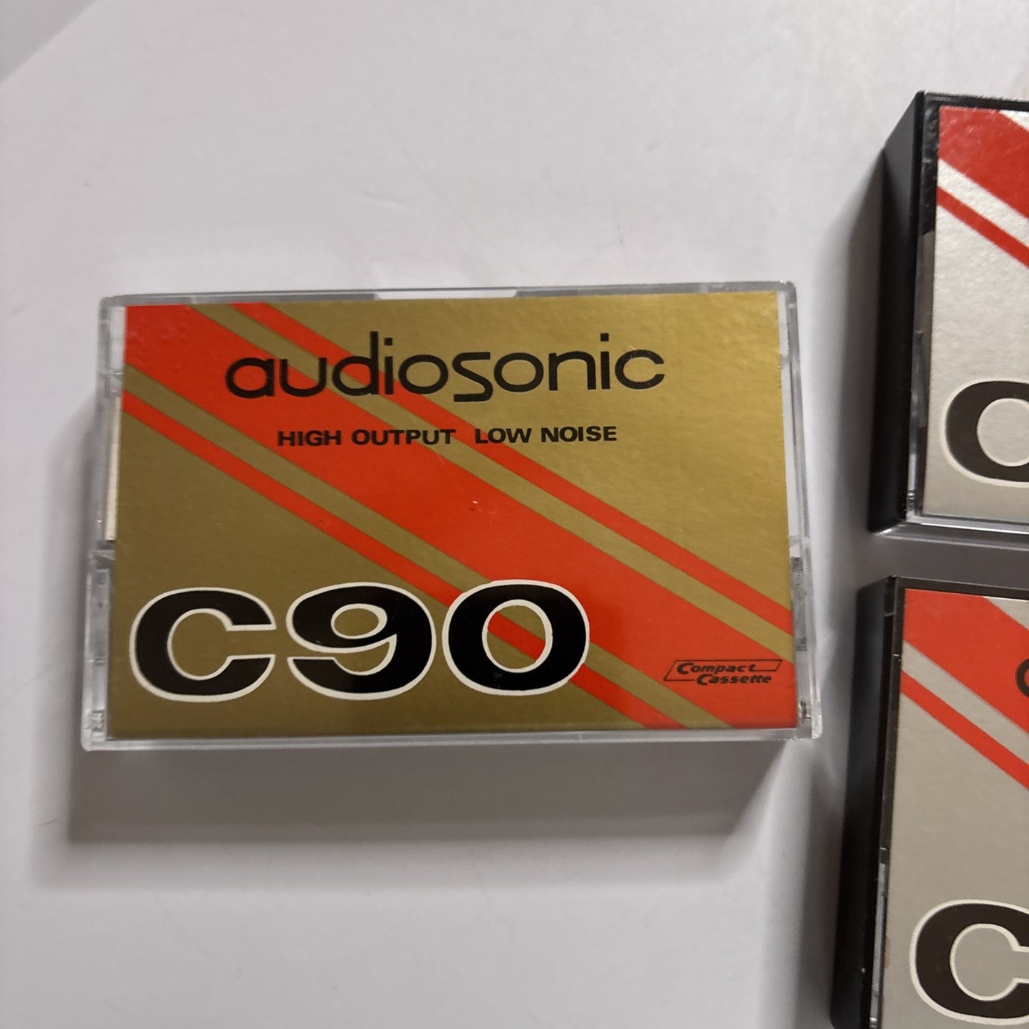 3x Audiosonic Blank Audio Cassette Tape C90 90 Minutes