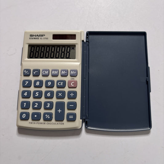 Sharp ELSIMATE EL-376S Twin Power Solar Calculator