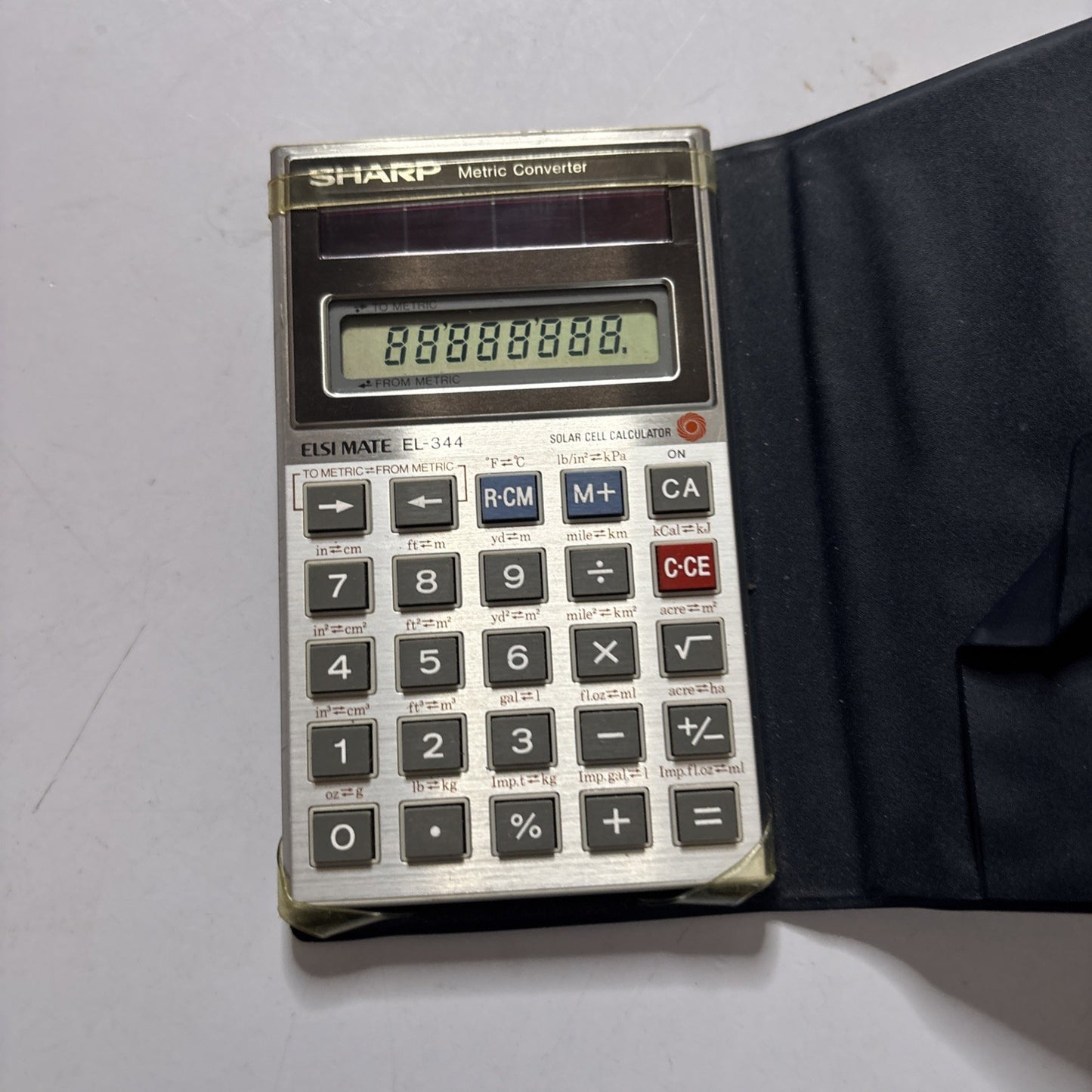 Sharp ELSIMATE EL-344 Metric Converter Solar Calculator