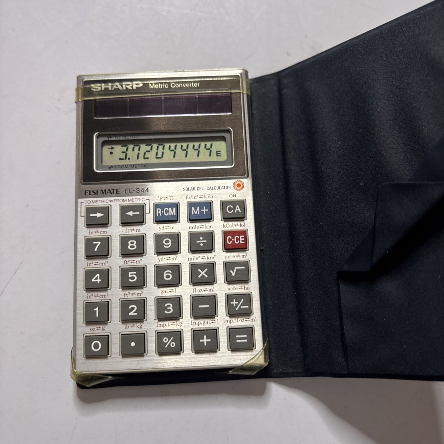 Sharp ELSIMATE EL-344 Metric Converter Solar Calculator