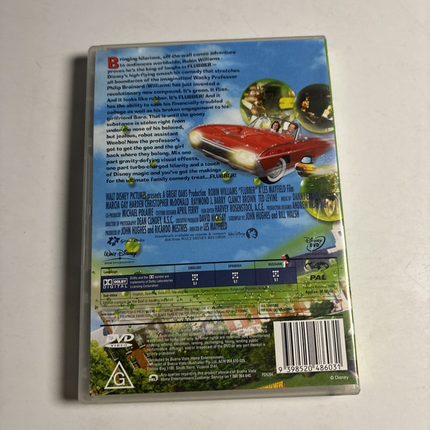 Flubber (DVD, 2002) Robin Williams Region 4