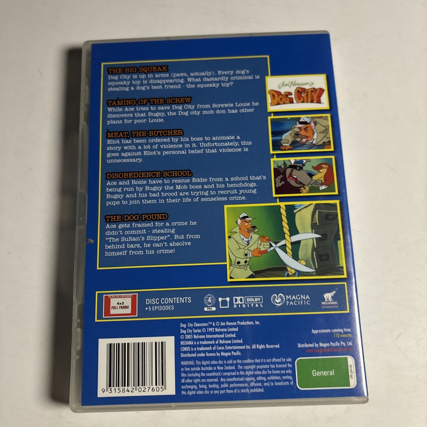 Jim Henson's: Dog City - Disobedience School (DVD, 1993) Region 4