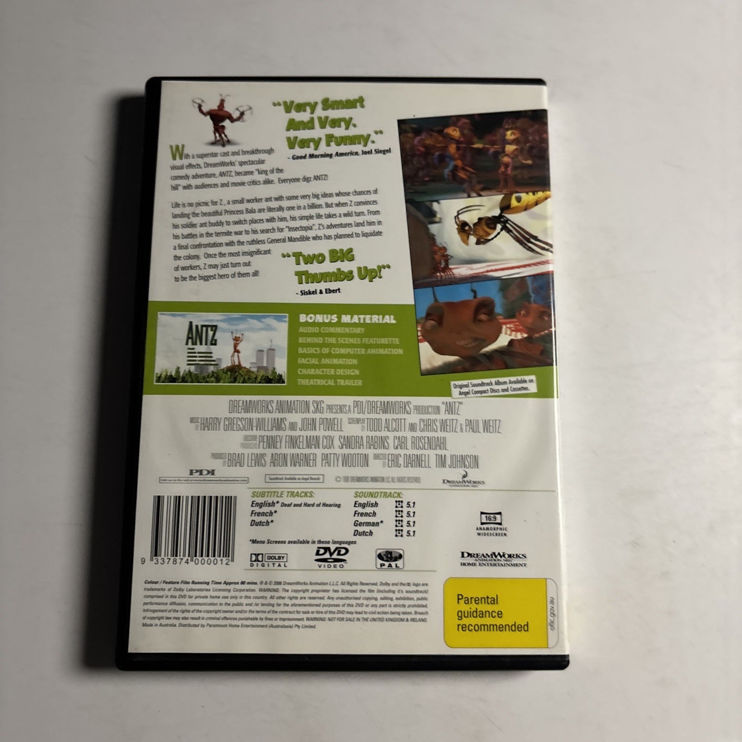 Antz (DVD, 1998) oody Allen, Christopher Walken, Gene Hackman, Dan Aykr Region 4