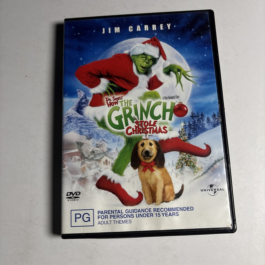 Dr Suess: How The Grinch Stole Christmas (DVD, 2000) Jim Carrey Region 4 &2