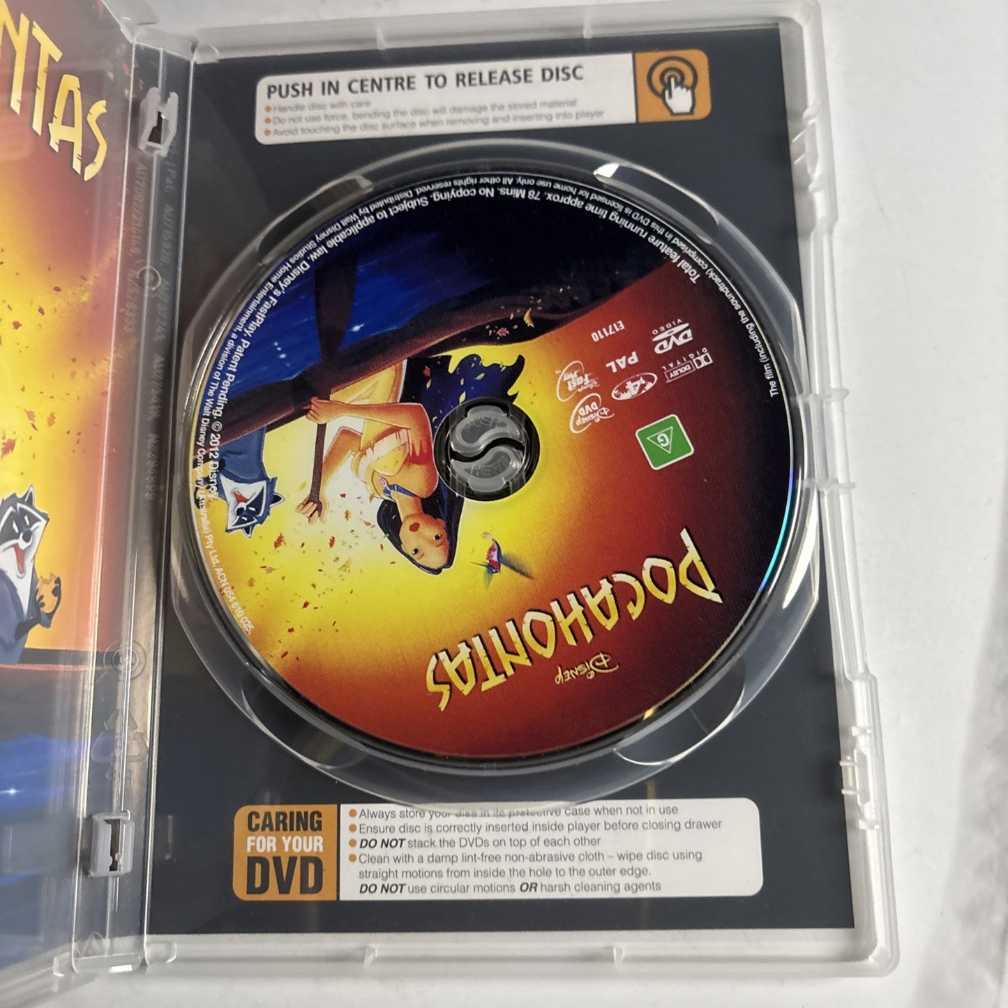 Pocahontas (DVD, 1995) Disney Region 4