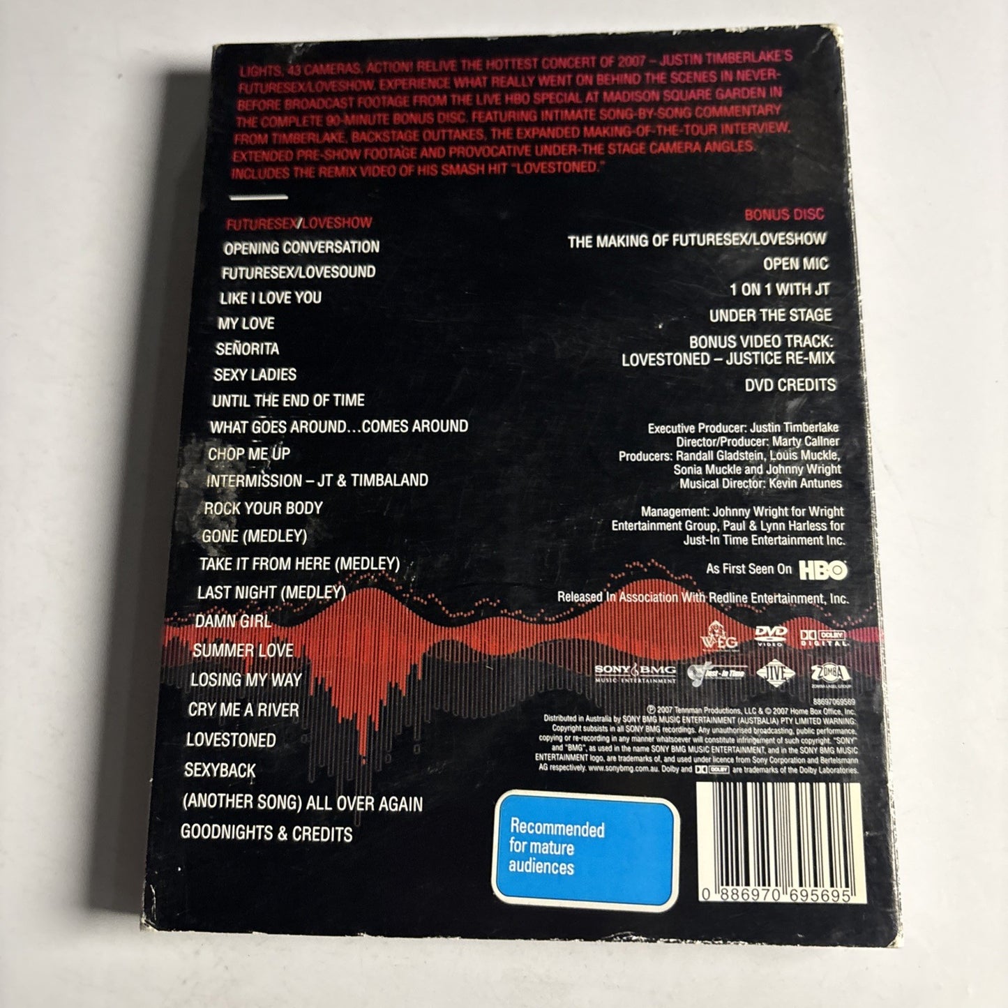 Justin Timberlake - Futuresex/Loveshow - Live at Madison Square Garden DVD 2007