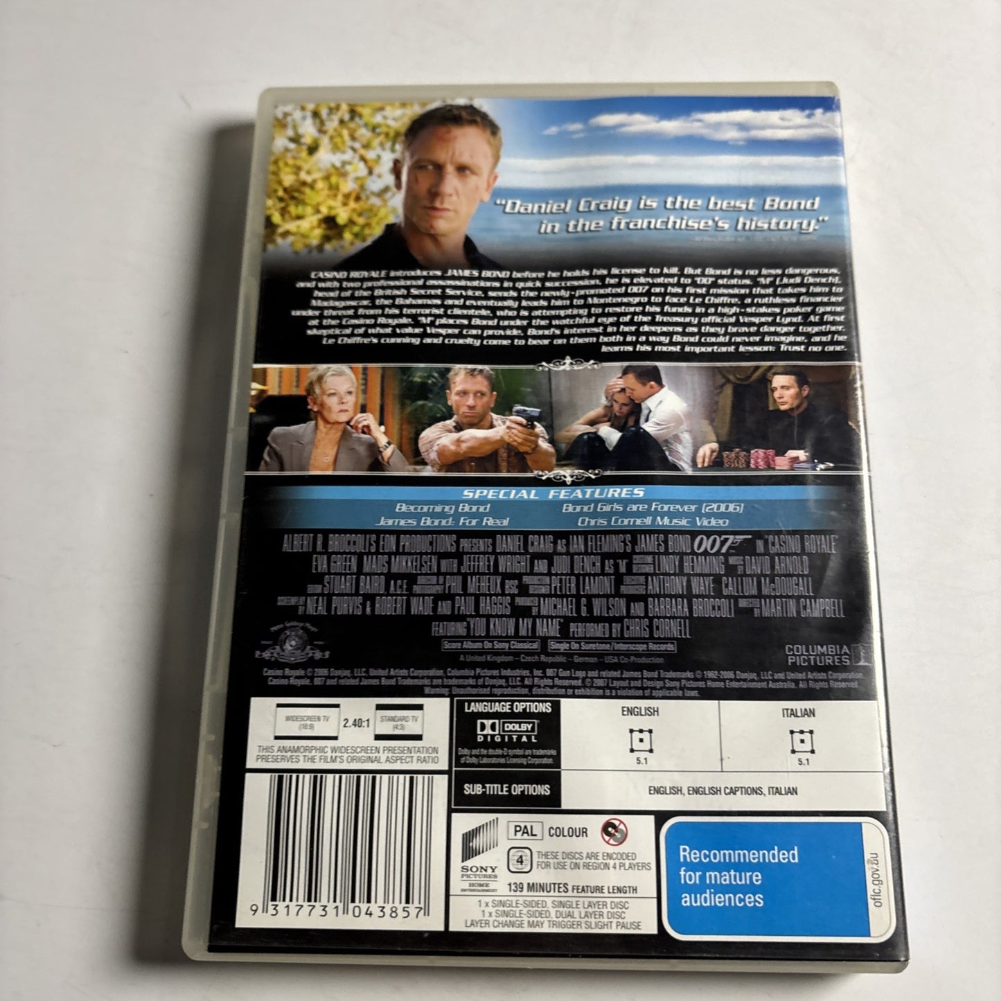 Casino Royale (DVD, 2006) Daniel Craig Region 4