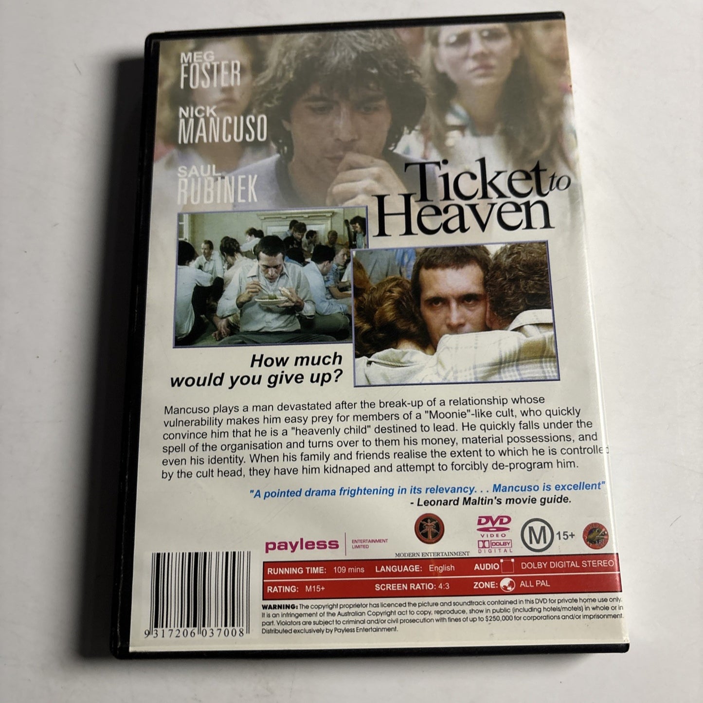 Ticket To Heaven (DVD 1981) Nick Mancuso, Saul Rubinek Meg Foster All Region NEW
