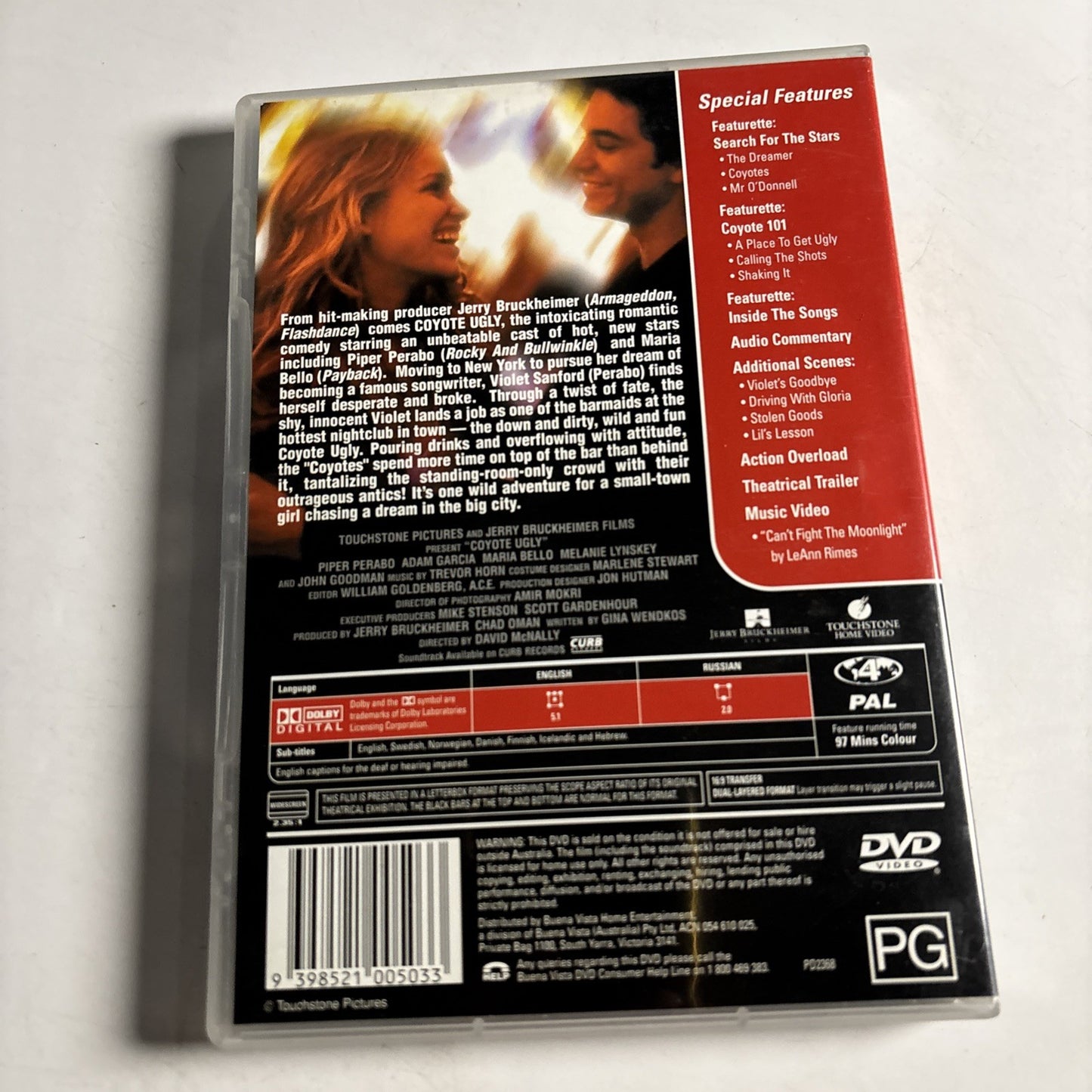 Coyote Ugly (DVD, 2000) Tyra Banks, Maria Bello, Piper Perabo, Region 4