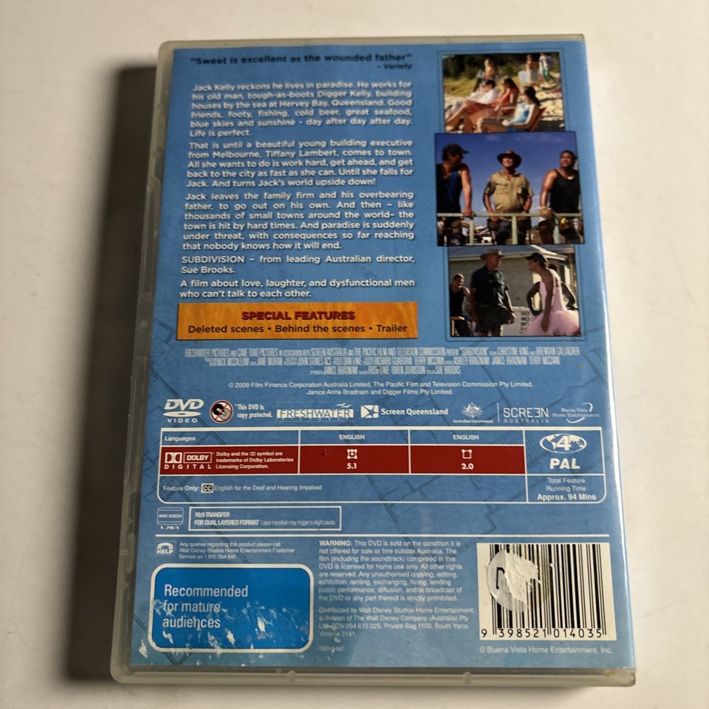 Subdivision (DVD, 2009) Denise Roberts, John Batchelor, Bruce Spence, Region 4