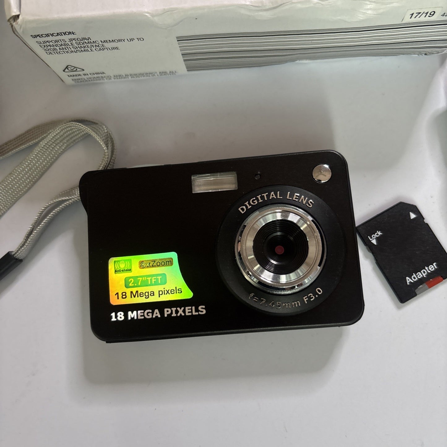 Anko 18 Megapixel Digital Camera  F004670 1gb SD Card