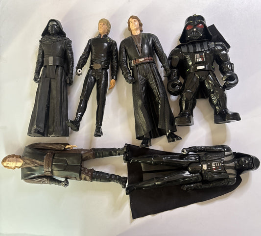 6x Star Wars Figures Luke Skywalker, Darth Vader, Kylo Ren, Anakin  Hasbro