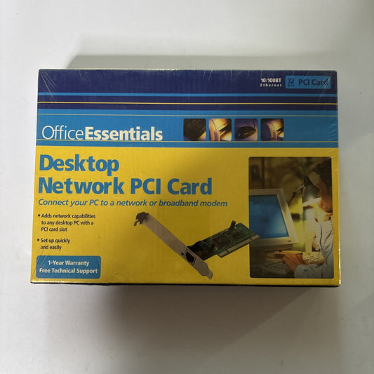 Office Essentials Desktop Network PCI Card 10/100BT Ethernet 32bit PCI Card