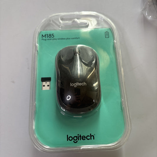 Logitech M185 Wireless Mouse Black *Sealed Never Used*