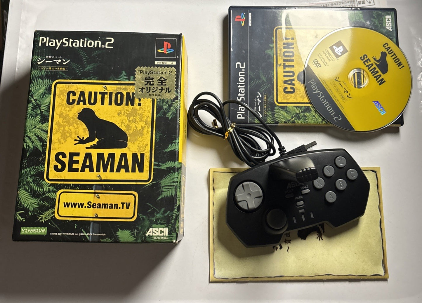 Seaman: Forbidden Pet Box Set + Controller PS2 PlayStation NTSC-J JAPAN Complete