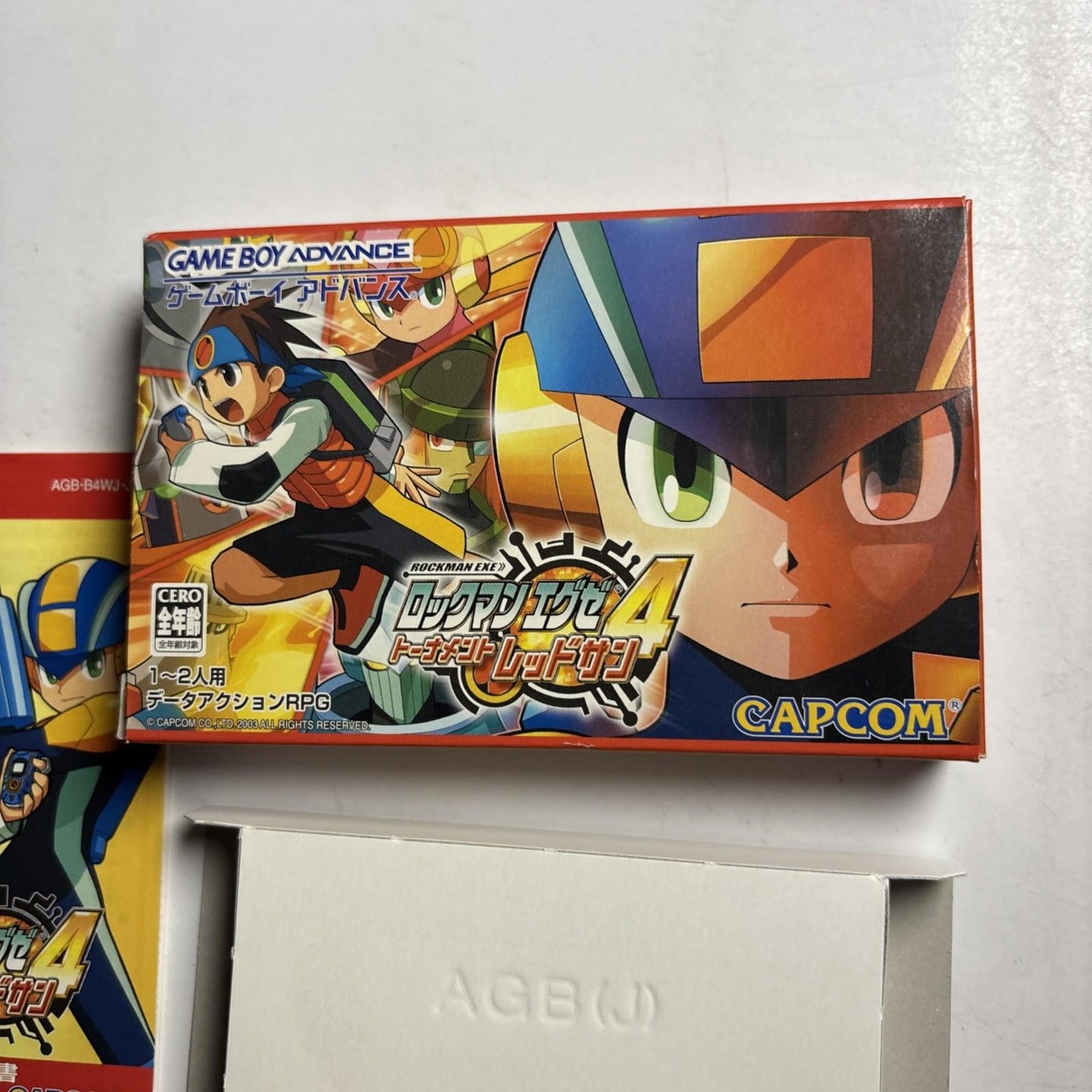 Rockman EXE 4: Tournament Red Sun GBA Nintendo Gameboy Advance JAPAN Complete