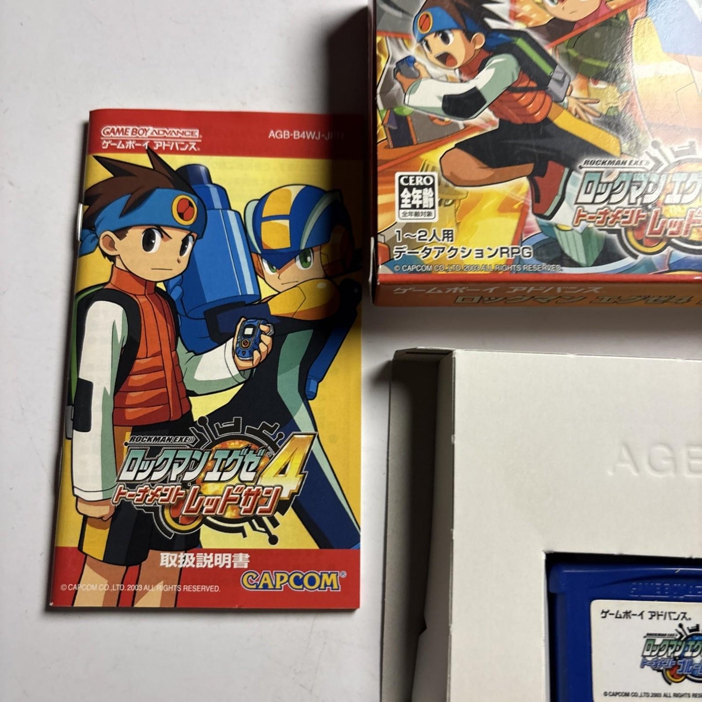 Rockman EXE 4: Tournament Red Sun GBA Nintendo Gameboy Advance JAPAN Complete