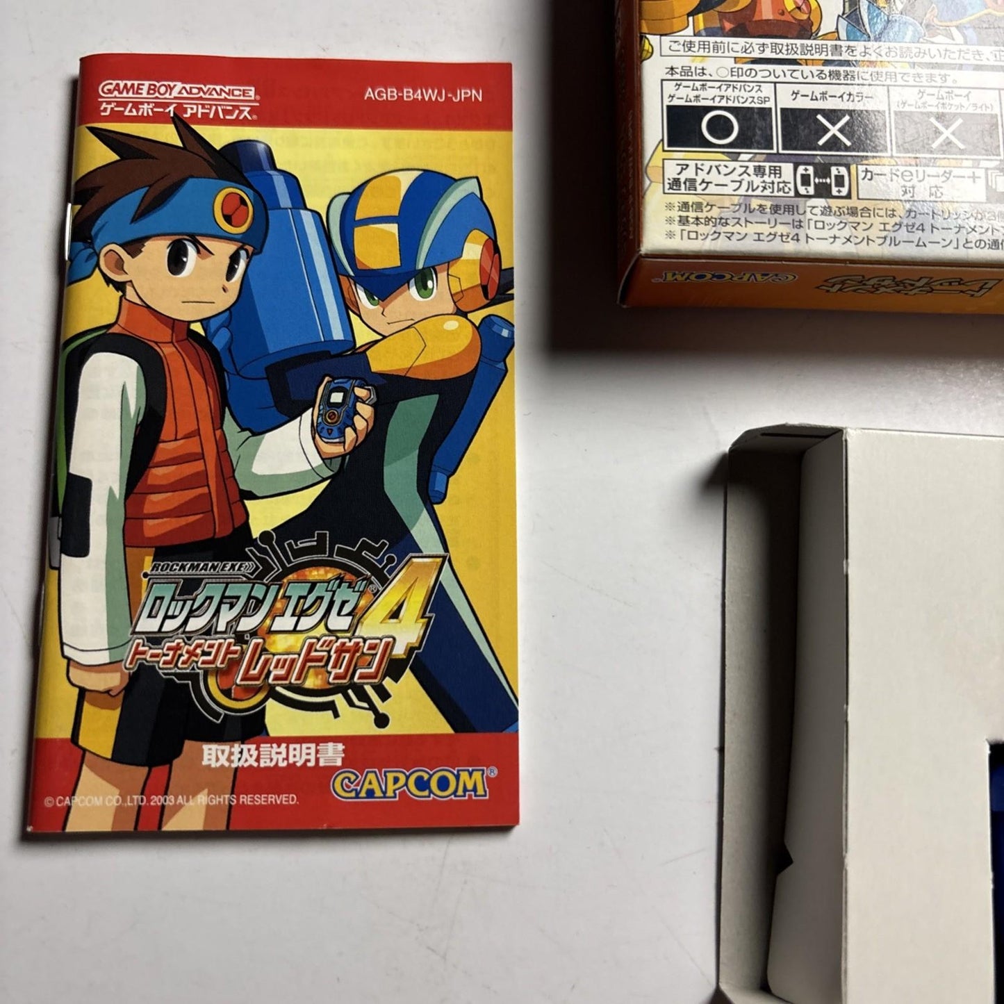Rockman EXE 4: Tournament Red Sun GBA Nintendo Gameboy Advance JAPAN Complete