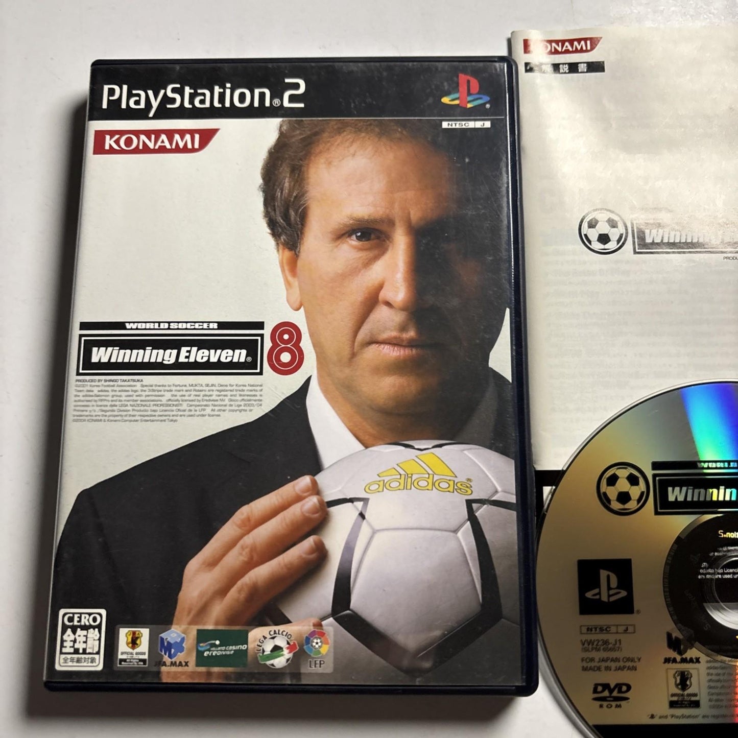 World Soccer Winning Eleven 8 PS2 Sony PlayStation NTSC-J JAPAN Game Complete