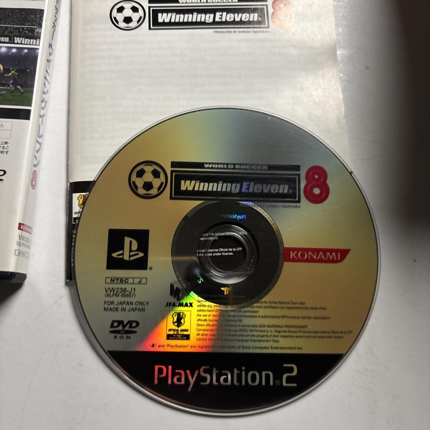 World Soccer Winning Eleven 8 PS2 Sony PlayStation NTSC-J JAPAN Game Complete