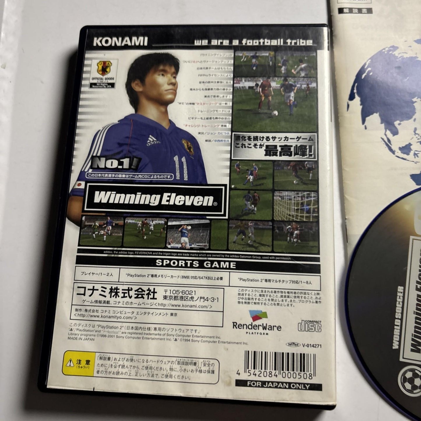 World Soccer Winning Eleven 6 PS2 Sony PlayStation NTSC-J JAPAN Game Complete