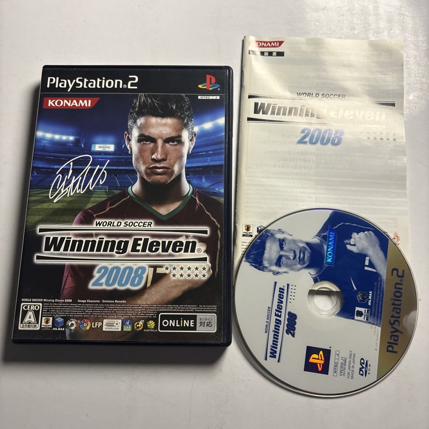 World Soccer Winning Eleven 2008 PS2 Sony PlayStation NTSC-J JAPAN Game Complete