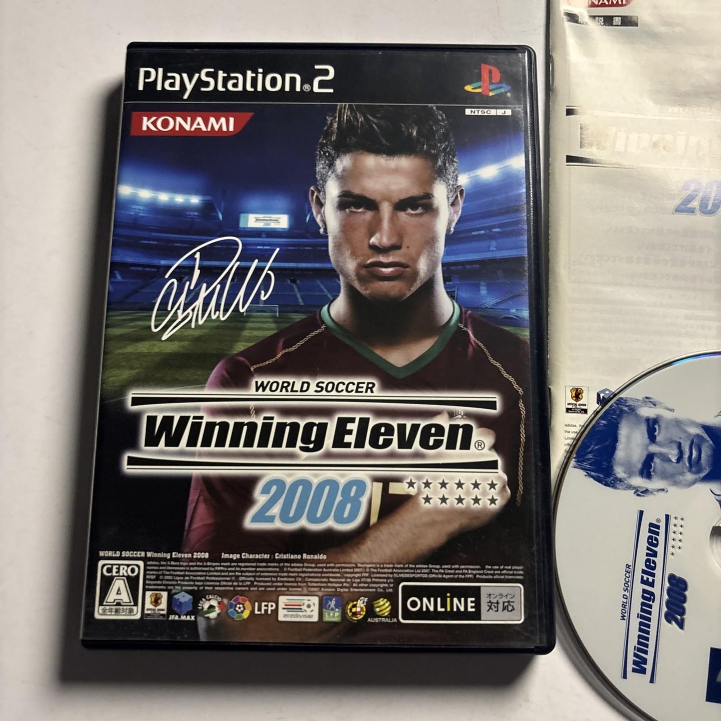 World Soccer Winning Eleven 2008 PS2 Sony PlayStation NTSC-J JAPAN Game Complete