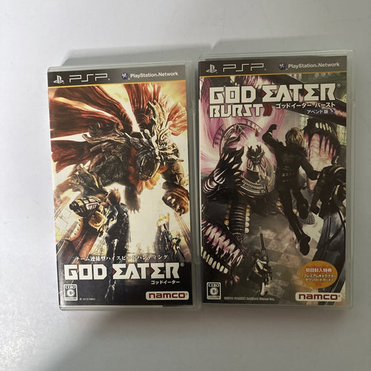 God Eater + God Eater Burst  PSP Sony PlayStation Portable JAPAN Game Complete