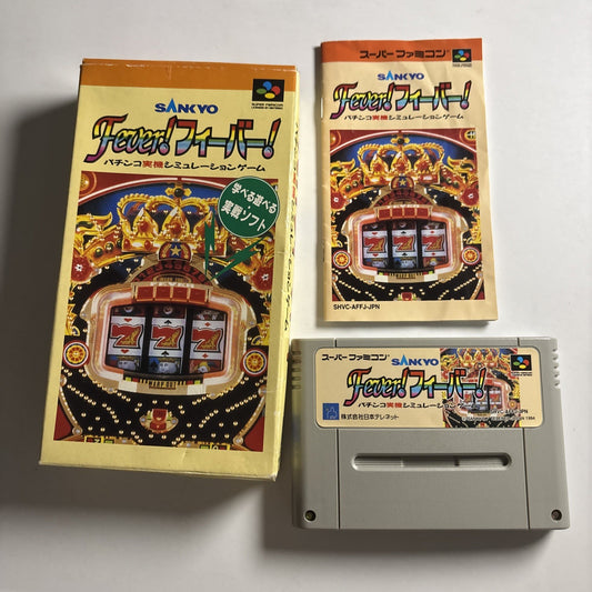 Sankyo Fever Pachinko 1994 Nintendo Super Famicom SNES NTSC-J JAPAN Complete