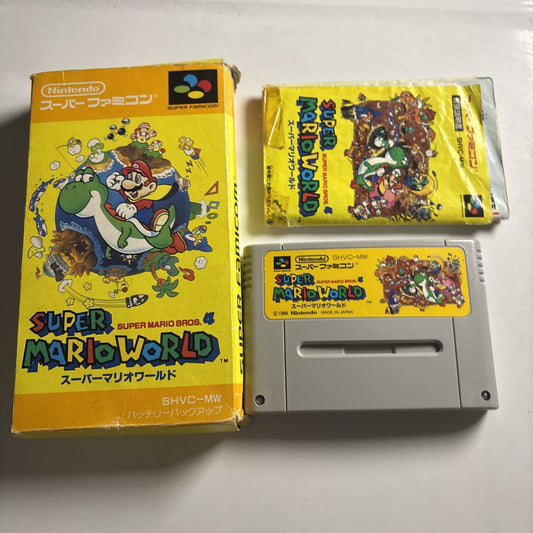 Super Mario World 1990 Nintendo Super Famicom NTSC-J JAPAN Game Complete