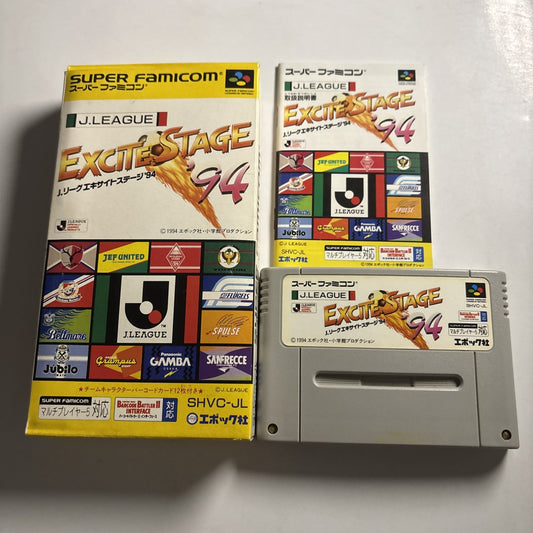 J League Excite Stage 94 Nintendo Super Famicom SNES NTSC-J JAPAN Game Complete