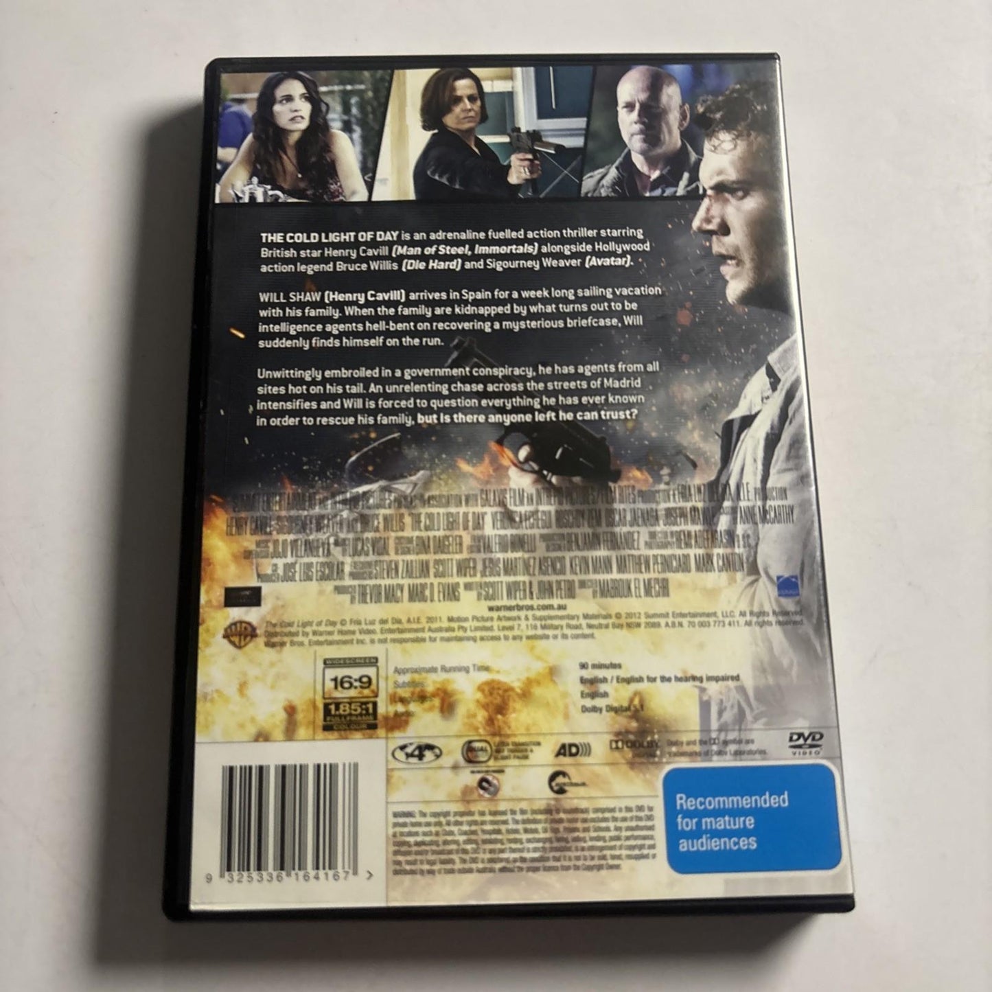 The Cold Light Of Day (DVD, 2012) Bruce Willis, Henry Cavill Region 4 NEW
