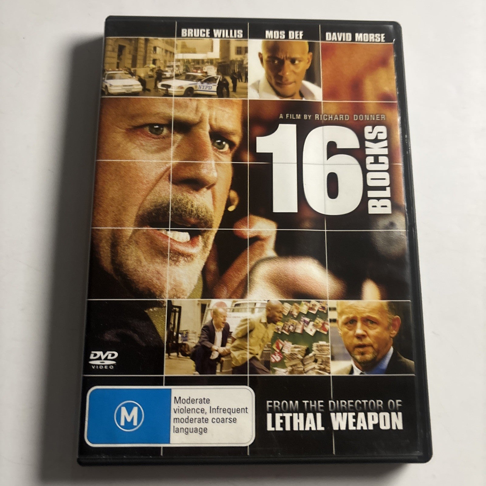 16 Blocks (DVD, 2006) Bruce Willis, Most Def Region 4 – Retro Unit