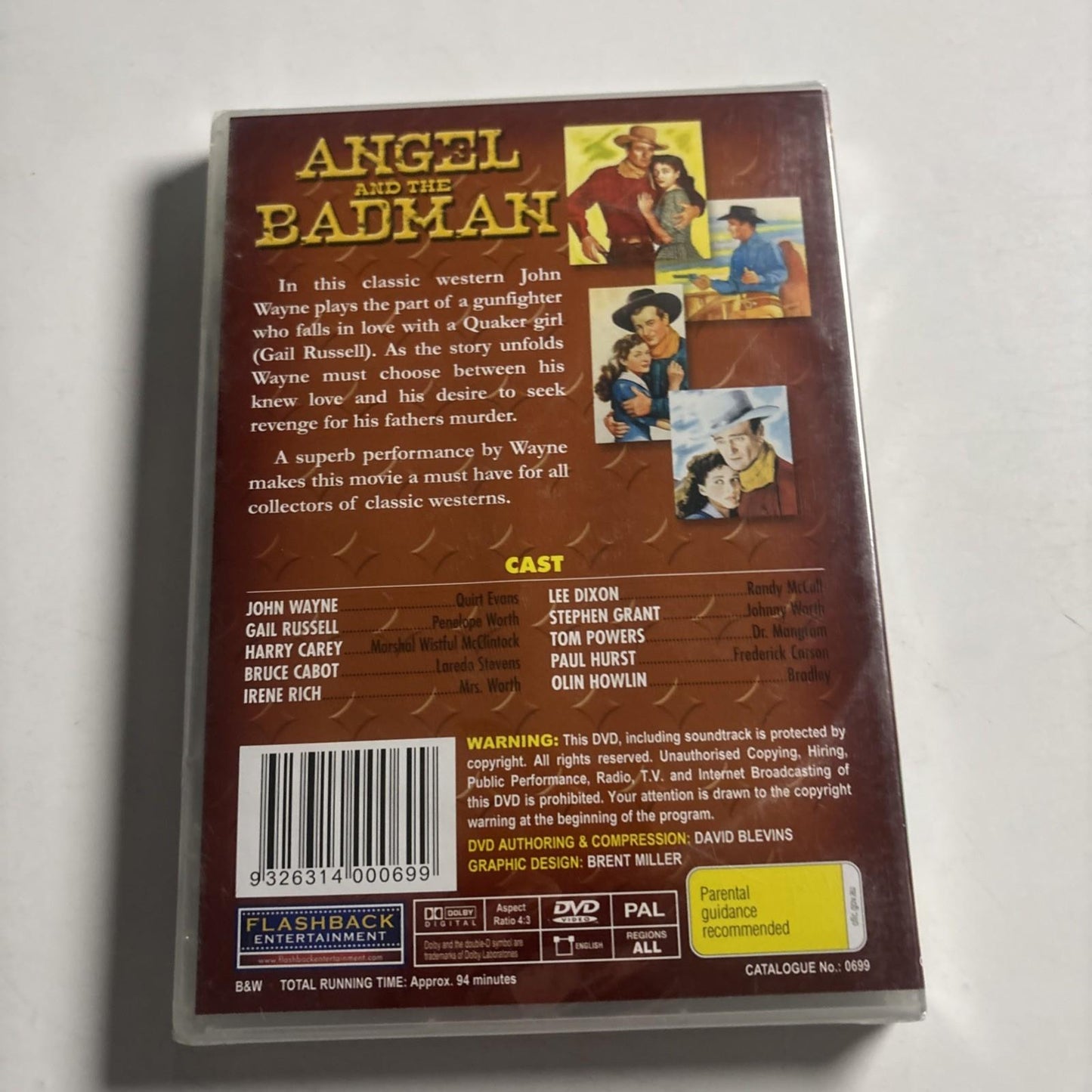 Angel And The Badman (DVD, 1947) John Wayne All Regions *New Sealed*