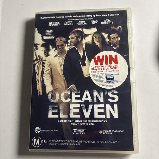 Ocean's Eleven (DVD, 2001) George Clooney, Matt Damon, Brad Pitt Region 4