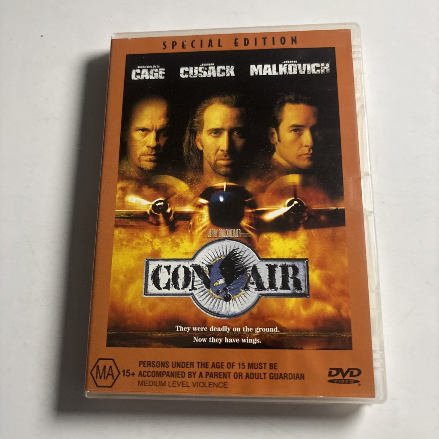 Con Air Special Edition (DVD, 1997) Nicholas Cage, John Cusack Region 4