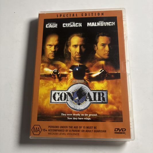 Con Air Special Edition (DVD, 1997) Nicholas Cage, John Cusack Region 4