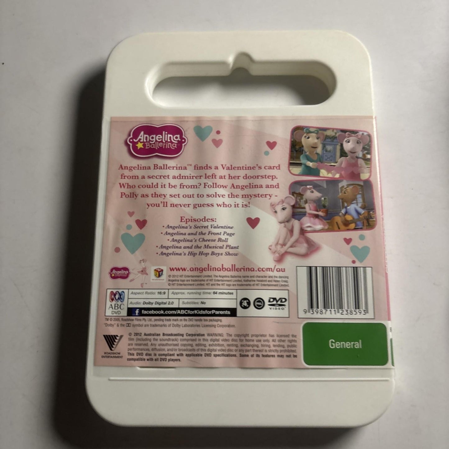 Angelina Ballerina : The Secret Valentine (DVD, 2010) Region 4
